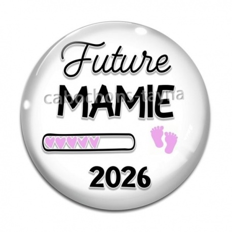 Cabochon Verre - future mamie 2026
