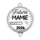 Connecteur Cabochon Argent - future mamie 2026