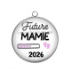 Pendentif Cabochon Argent - future mamie 2026