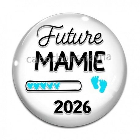 Cabochon Verre - future mamie 2026