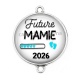Connecteur Cabochon Argent - future mamie 2026
