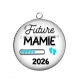 Pendentif Cabochon Argent - future mamie 2026