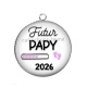 Pendentif Cabochon Argent - futur papy 2026