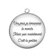 Pendentif Cabochon Argent - proverbe