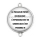 Connecteur Cabochon Argent - proverbe