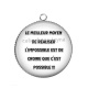Pendentif Cabochon Argent - proverbe
