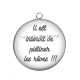 Pendentif Cabochon Argent - proverbe