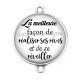 Connecteur Cabochon Argent - citation