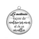 Pendentif Cabochon Argent - citation