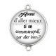 Connecteur Cabochon Argent - citation