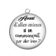 Pendentif Cabochon Argent - citation