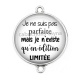 Connecteur Cabochon Argent - citation