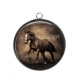 Pendentif Cabochon Argent - cheval