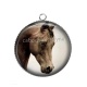 Pendentif Cabochon Argent - cheval