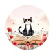 chat noir coquelicot