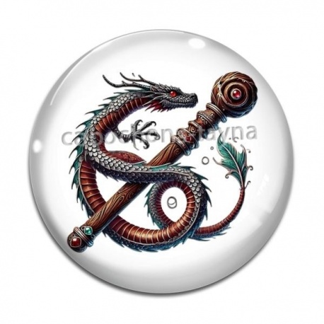 Cabochon Verre - dragon