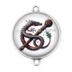 Connecteur Cabochon Argent - dragon