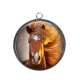 Pendentif Cabochon Argent - cheval