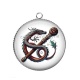 Pendentif Cabochon Argent - dragon