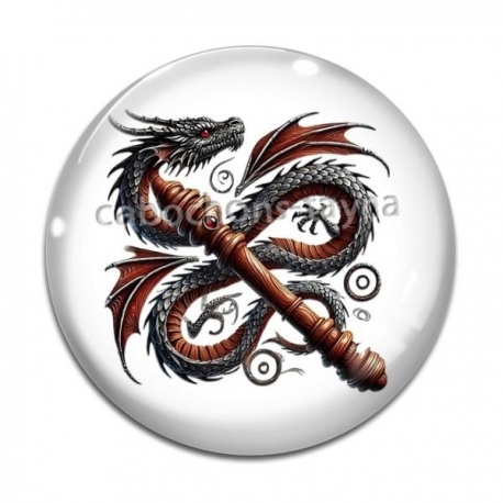Cabochon Verre - dragon
