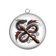 Pendentif Cabochon Argent - dragon