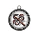 Pendentif Cabochon Argent - dragon