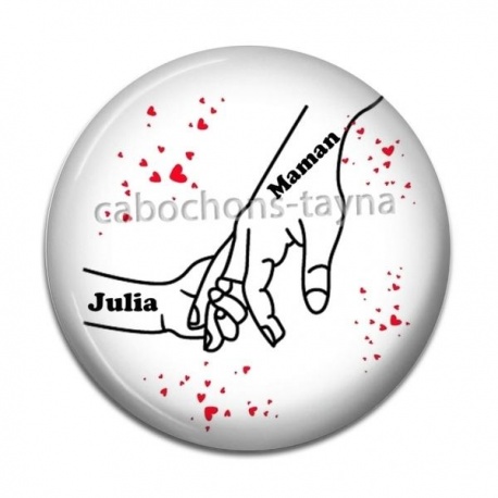 Cabochon Résine - maman 1 enfant