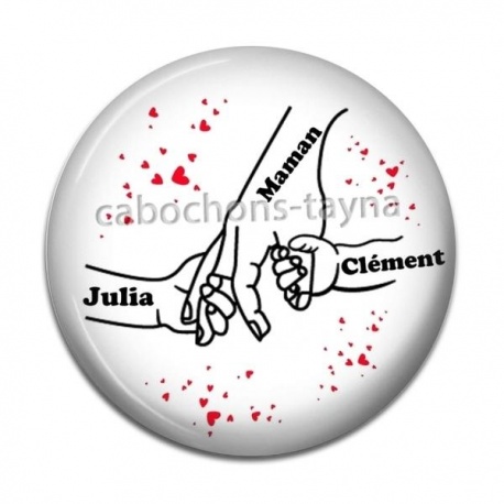 Cabochon Résine - maman 2 enfants