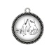 Pendentif Cabochon Argent - moi, maman, papa