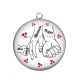 Pendentif Cabochon Argent - maman papa moi
