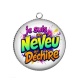 Pendentif Cabochon Argent - je suis un neveu qui déchire