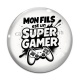Cabochon Verre - mon fils est un super gamer