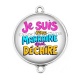 Connecteur Cabochon Argent - je suis une marraine qui déchire