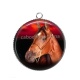 Pendentif Cabochon Argent - cheval