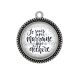 Pendentif Cabochon Argent - je suis une marraine qui déchire