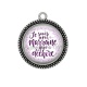 Pendentif Cabochon Argent -  je suis une marraine qui déchire