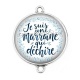 Connecteur Cabochon Argent -  je suis une marraine qui déchire