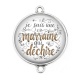 Connecteur Cabochon Argent - je suis une marraine qui déchire