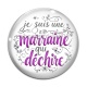 Cabochon Verre - je suis une marraine qui déchire