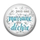 Cabochon Résine - je suis une marraine qui déchire