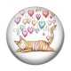 Cabochon Résine - chat coeur