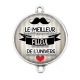 Connecteur Cabochon Argent - le meilleur filleul de l'univers