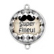 Connecteur Cabochon Argent - super filleul