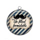 Pendentif Cabochon Argent - un filleul formidable