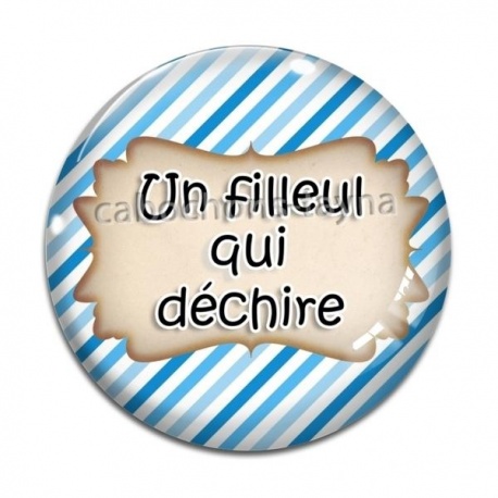 Cabochon Verre - un filleul qui déchire