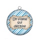 Pendentif Cabochon Argent - un filleul qui déchire