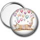 Miroir de poche - chat coeur