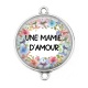 Connecteur Cabochon Argent - une mamie d'amour