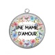 Pendentif Cabochon Argent - une mamie d'amour