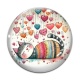 Cabochon Verre - chat coeur